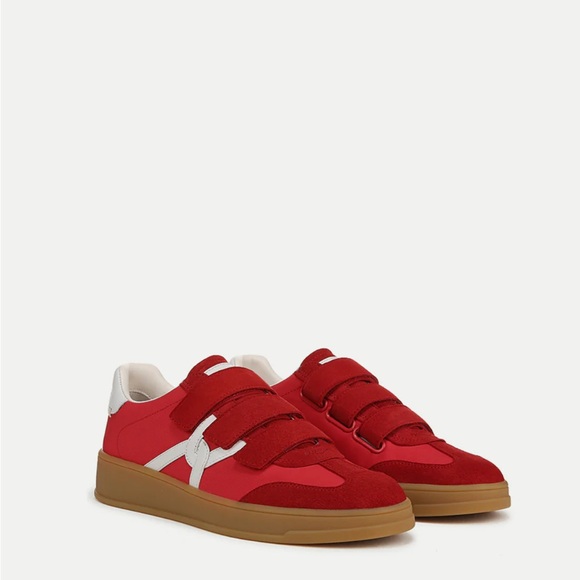 Veronica Beard Women Leather Reagan Triple-Grip Sneakers